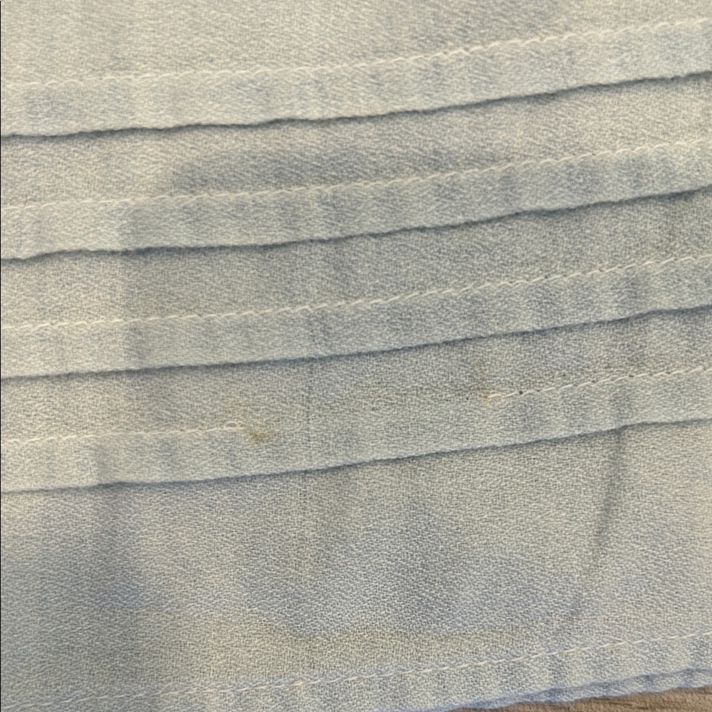 Young Fabulous & Broke Off-Shoulder Blue and White Blouse - Picture 8 of 8